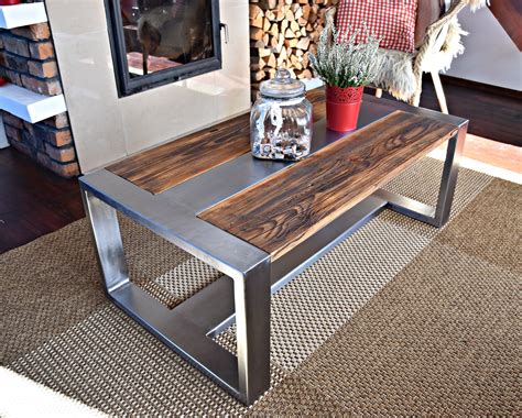 reclaimed wood steel box legs coffee table etsy|Reclaimed Wood and Steel Coffee Table .